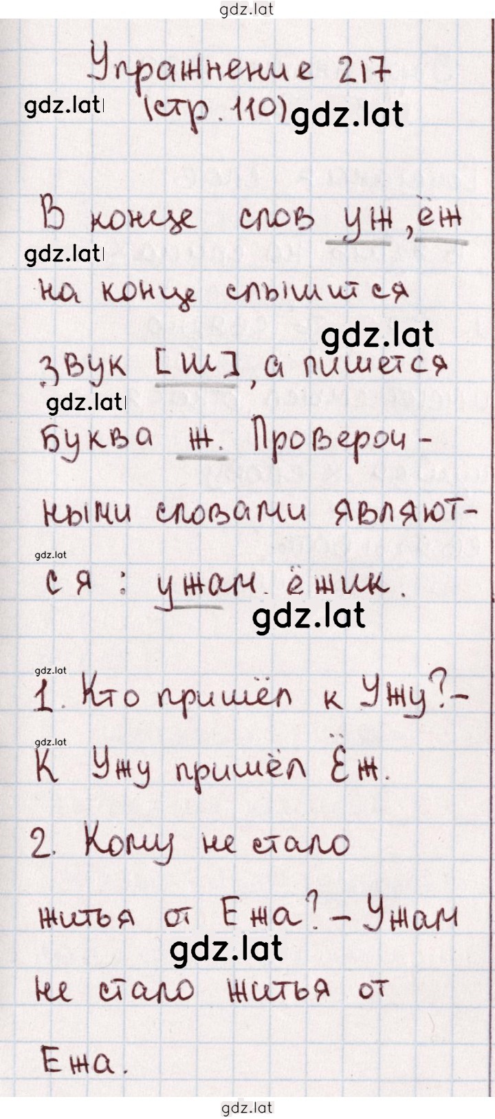 Решение задания № 217 — страница 1