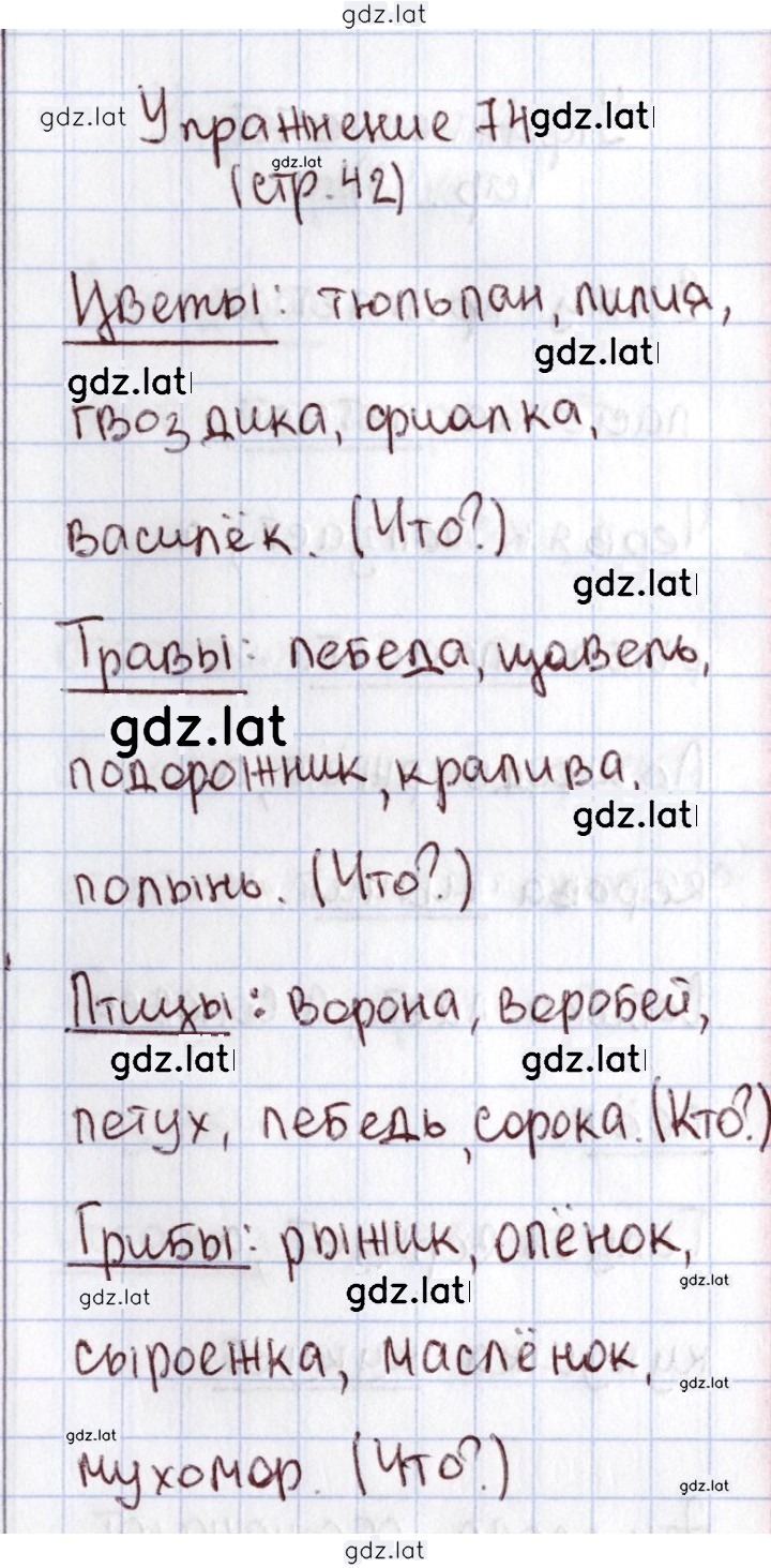 Решение задания № 74 — страница 1