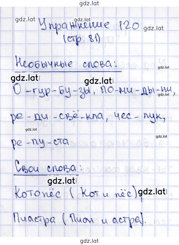 Решение задания № 120 — страница 1