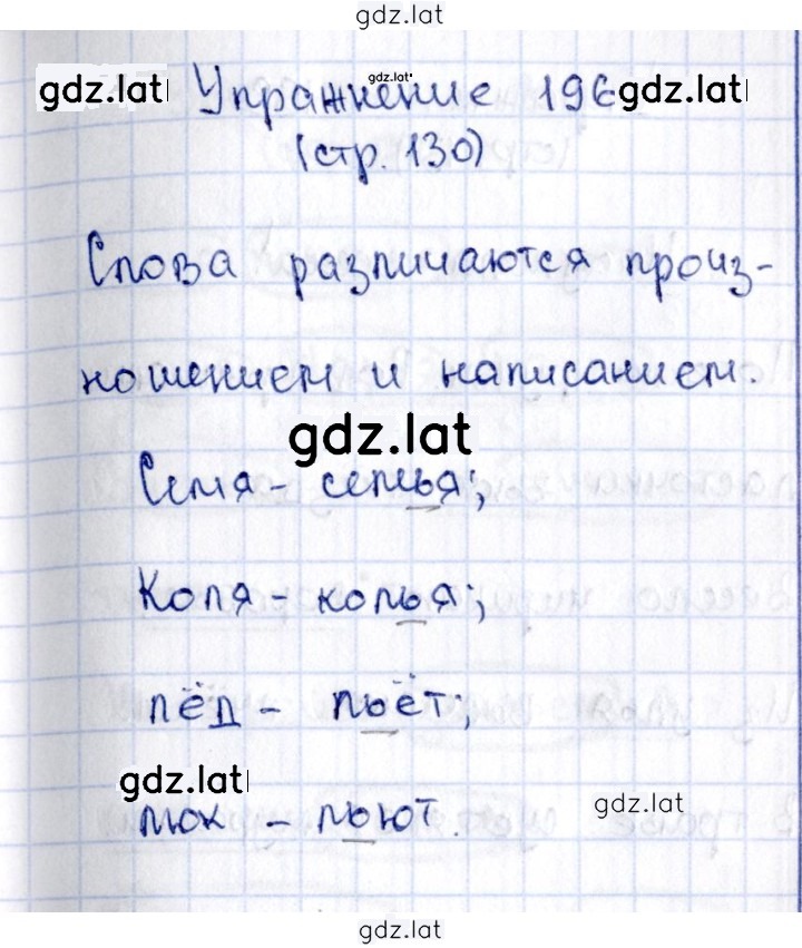 Решение задания № 196 — страница 1