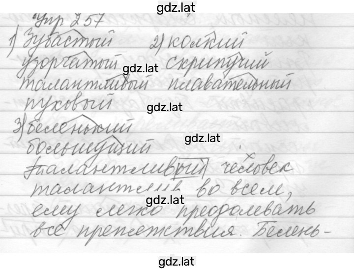 Решение задания № 257 — страница 1