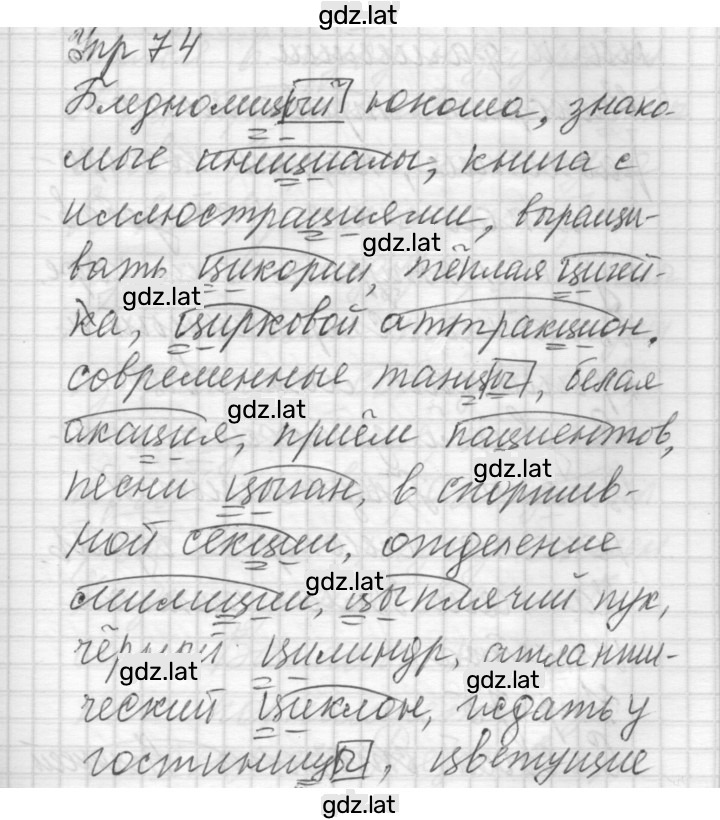 Решение задания № 74 — страница 1