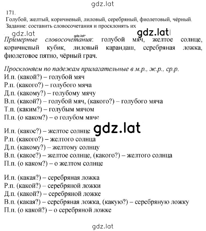 Решение задания № 171 — страница 1