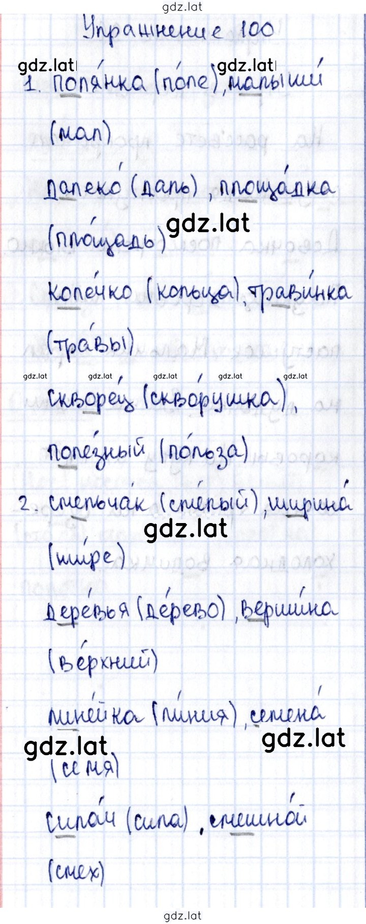 Решение задания № 100 — страница 1