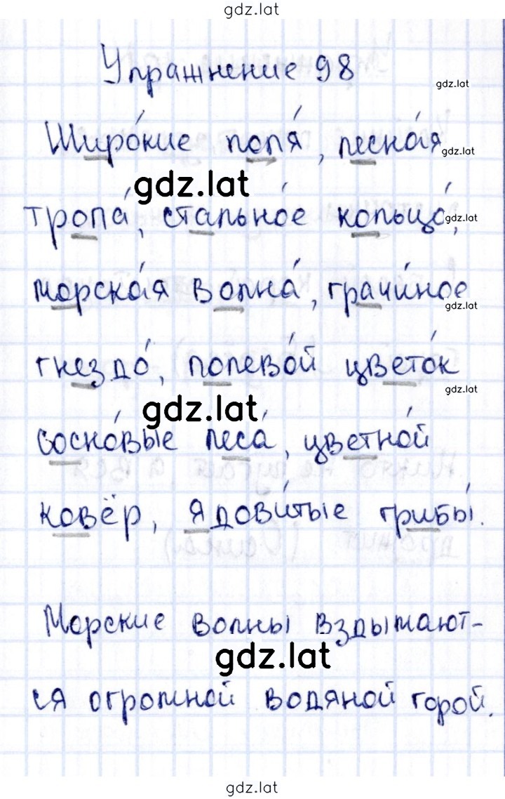 Решение задания № 98 — страница 1