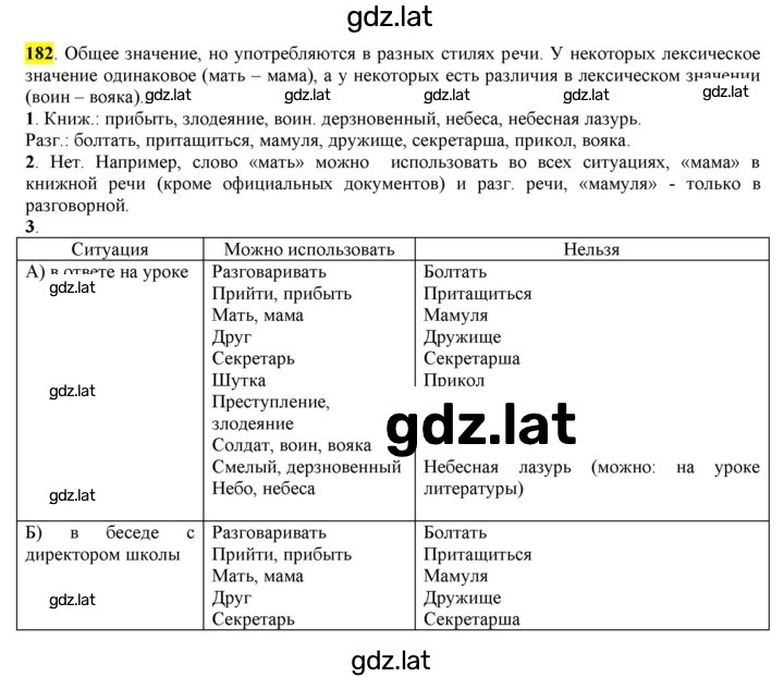 Решение задания № 182 — страница 1