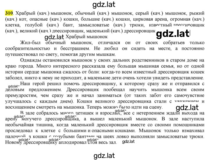 Решение задания № 310 — страница 1