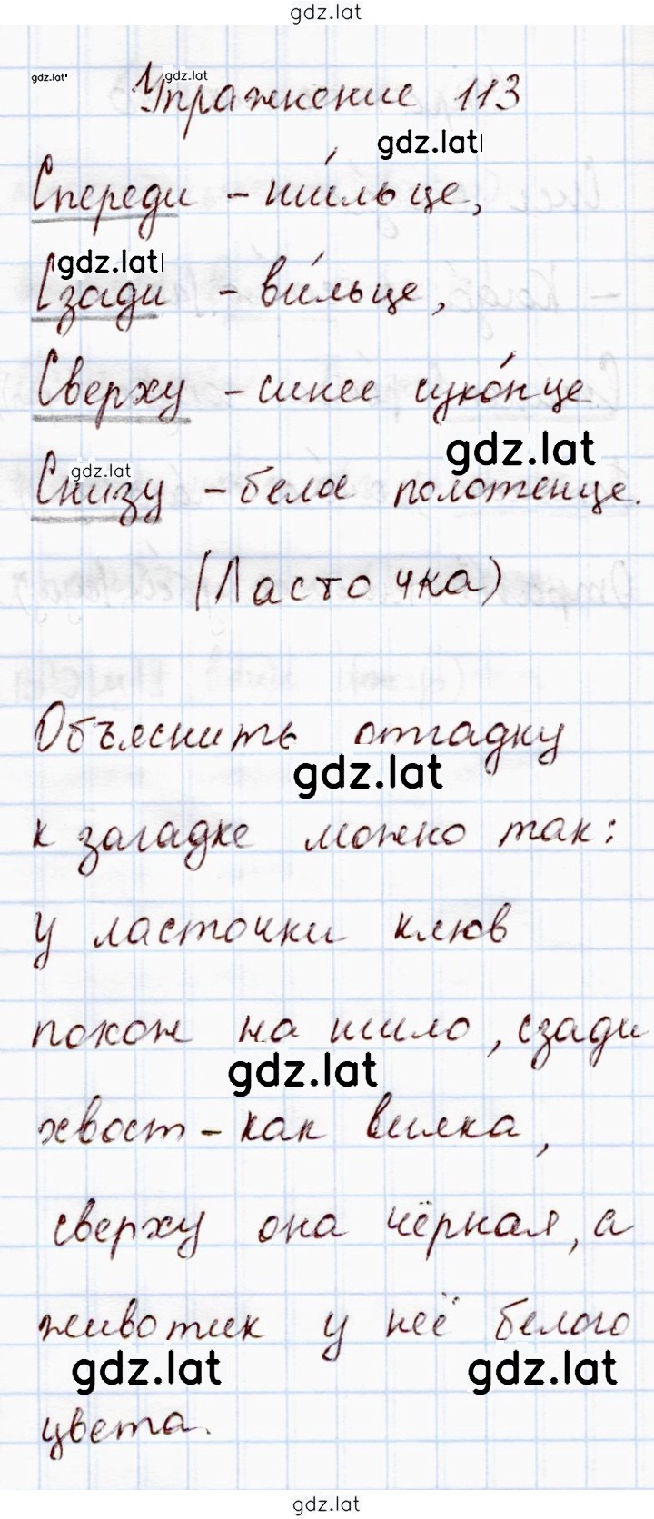 Решение задания № 113 — страница 1