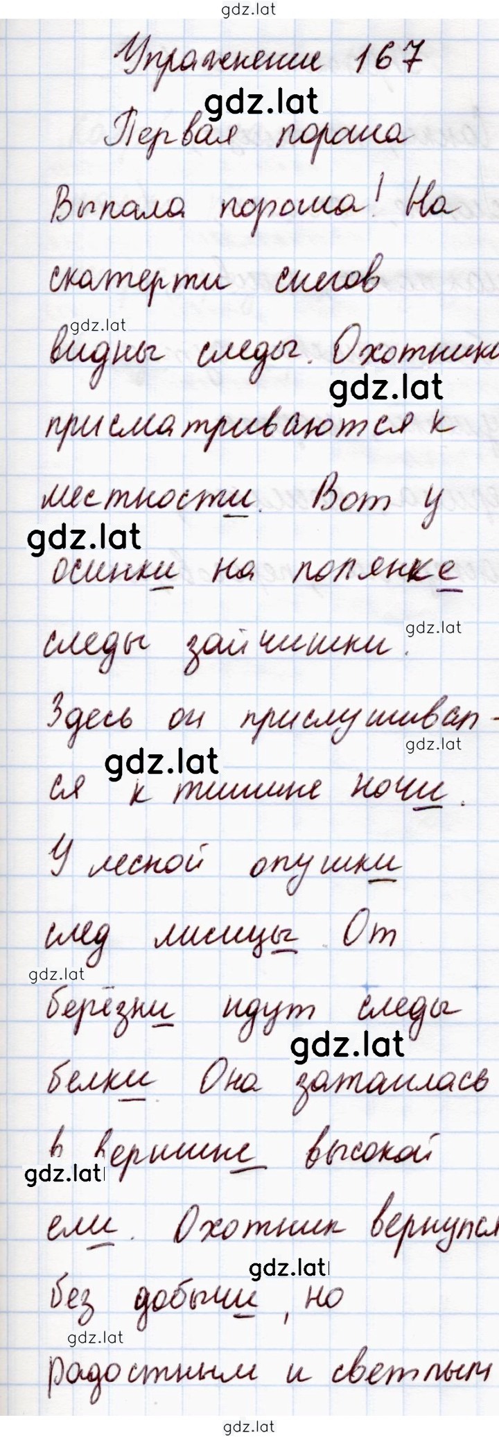 Решение задания № 167 — страница 1