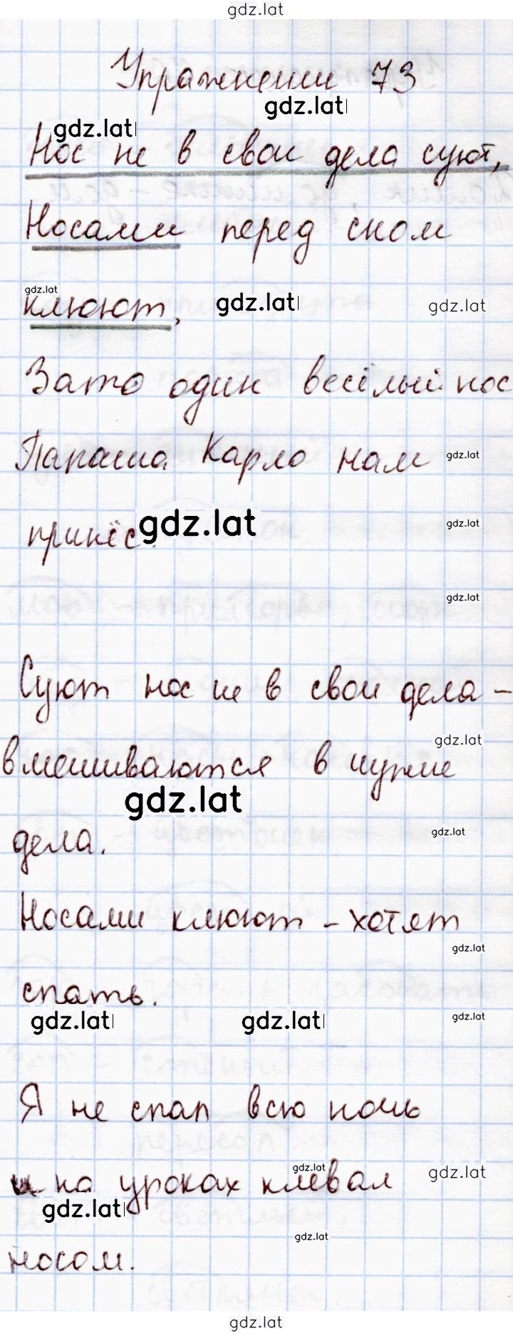 Решение задания № 73 — страница 1