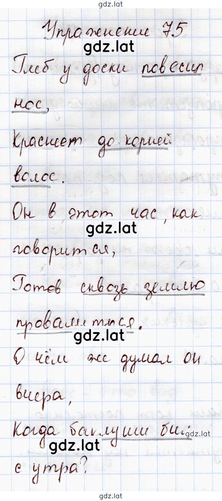 Решение задания № 75 — страница 1