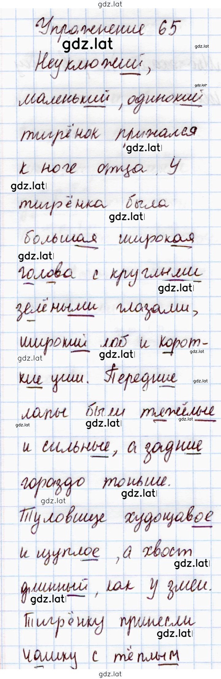 Решение задания № 65 — страница 1