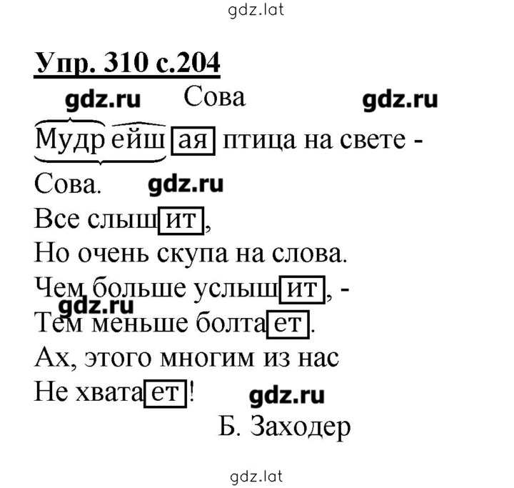 Решение задания № 310 — страница 1