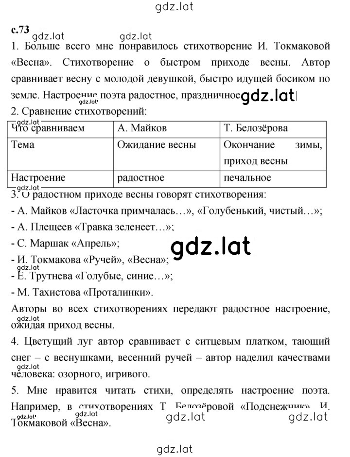 Решение задания № 73 — страница 1