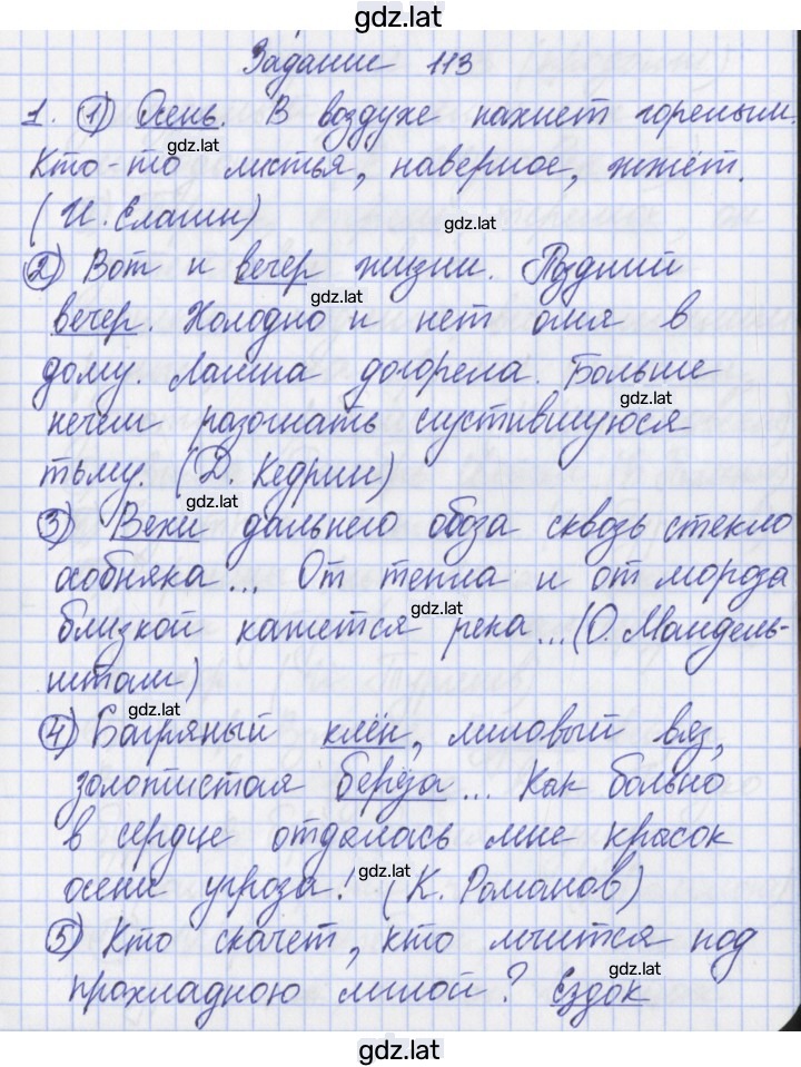 Решение задания № 113 — страница 1
