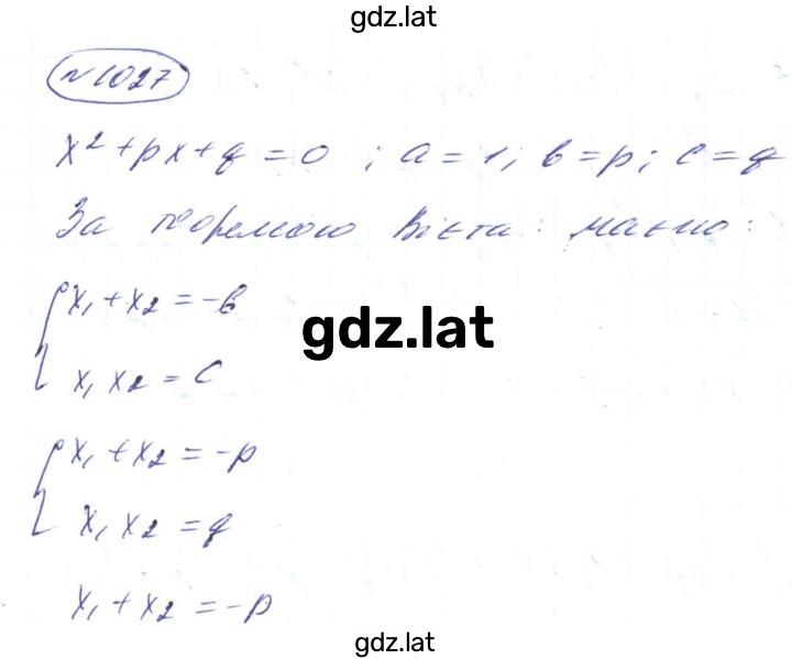 Решение задания № 1027 — страница 1
