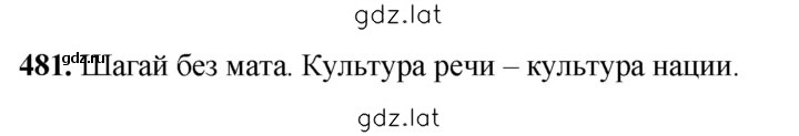 Решение задания № 481 — страница 1