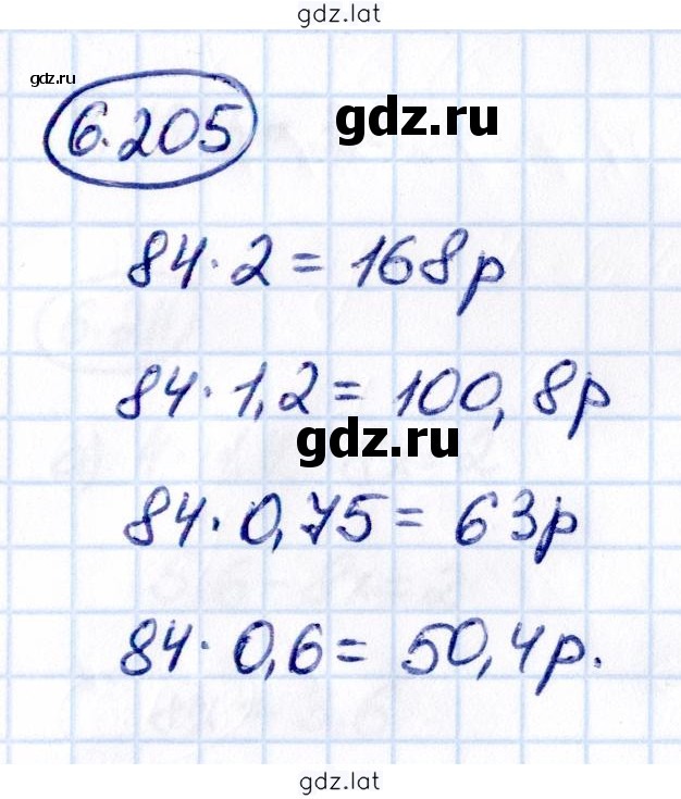 Решение задания № 6.205 — страница 1