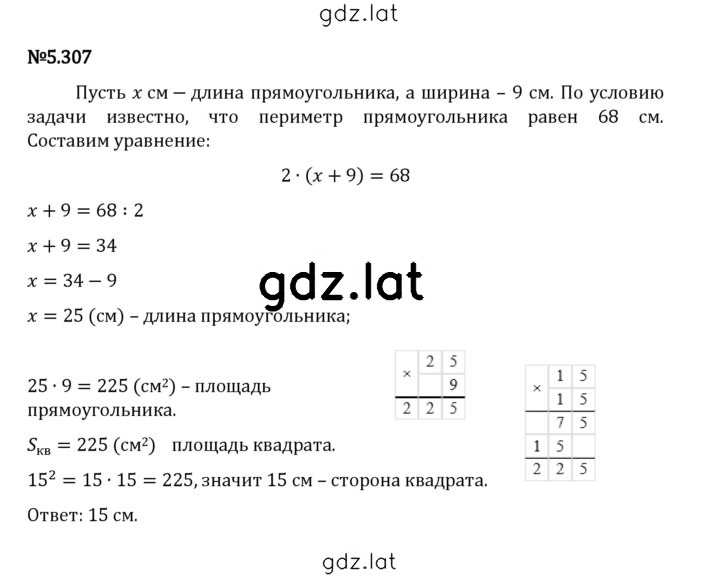 Решение задания № 5.307 — страница 1