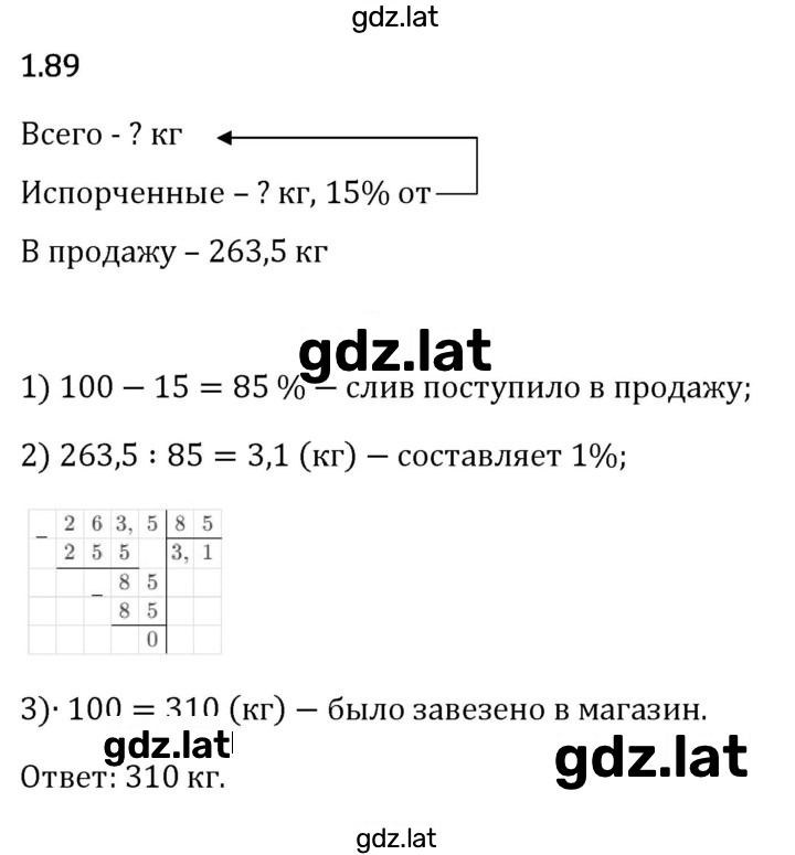 Решение задания № 1.89 — страница 1