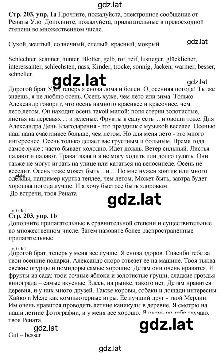 Решение задания № 203 — страница 1